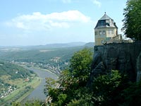 Festung Königstein, Blick auf die Elbe